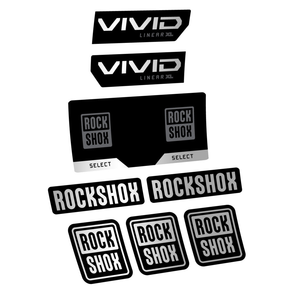 Decal RockShox Vivid Select 2027 v2, Rear Shox, bike sticker vinyl
