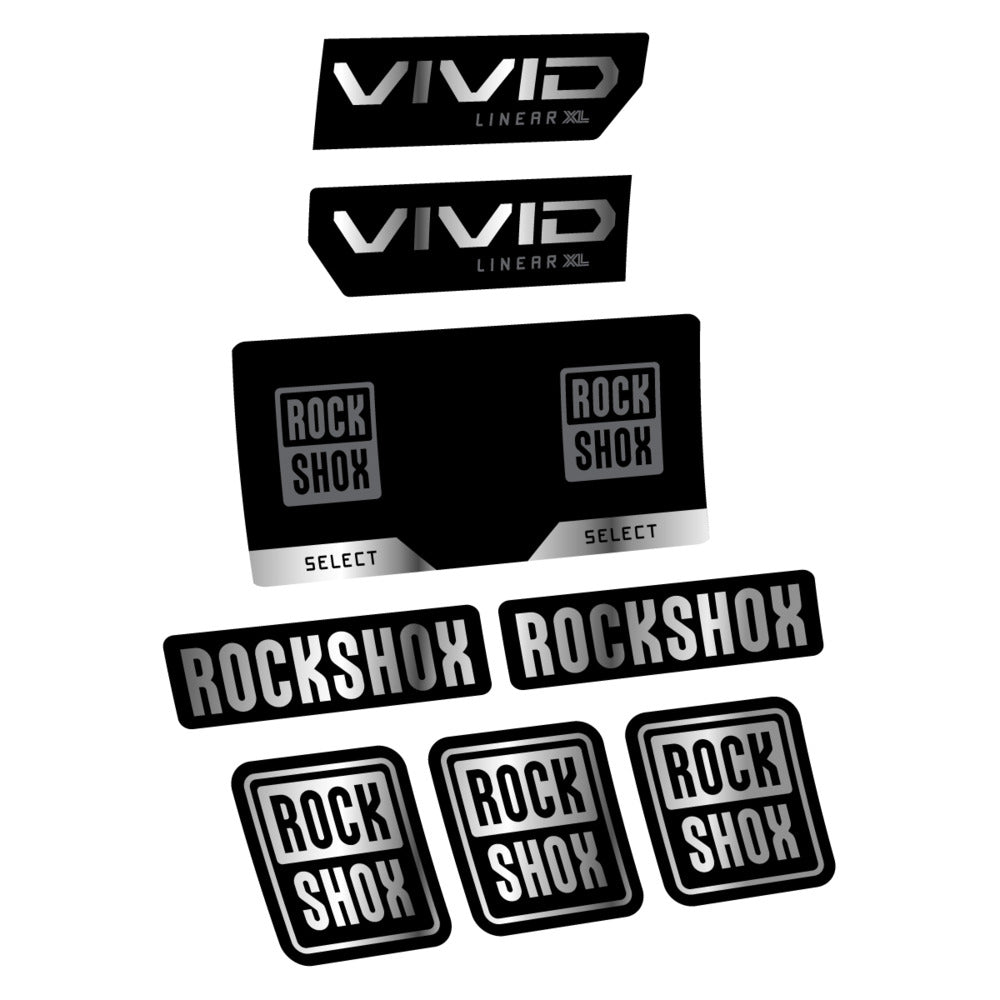 Decal RockShox Vivid Select 2027 v2, Rear Shox, bike sticker vinyl