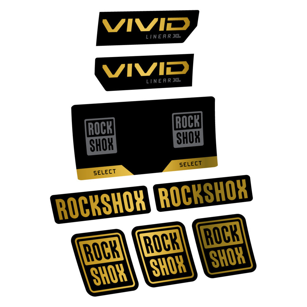 Decal RockShox Vivid Select 2027 v2, Rear Shox, bike sticker vinyl