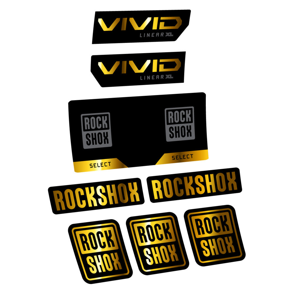Decal RockShox Vivid Select 2027 v2, Rear Shox, bike sticker vinyl