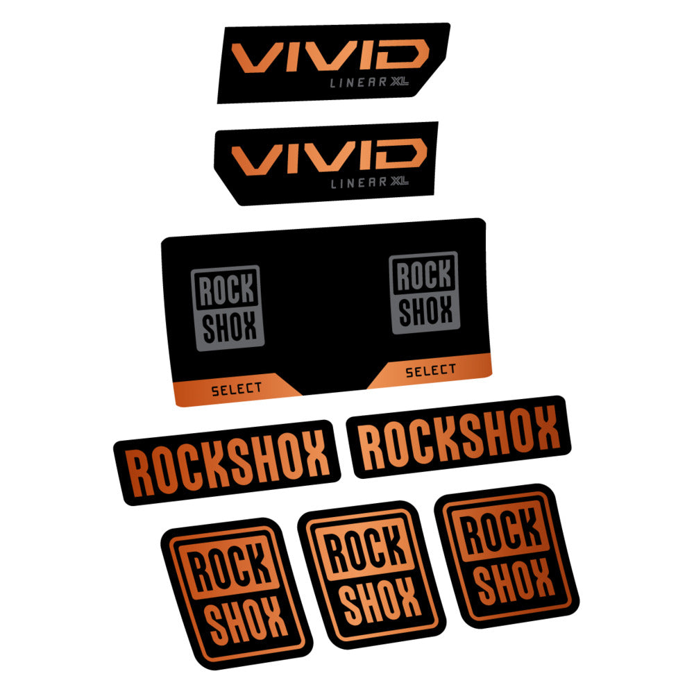 Decal RockShox Vivid Select 2027 v2, Rear Shox, bike sticker vinyl