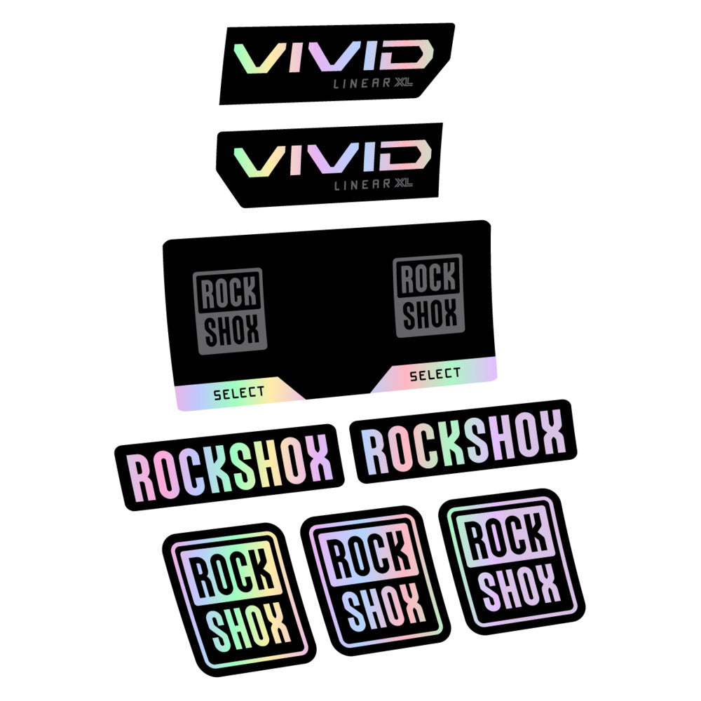 Decal RockShox Vivid Select 2027 v2, Rear Shox, bike sticker vinyl