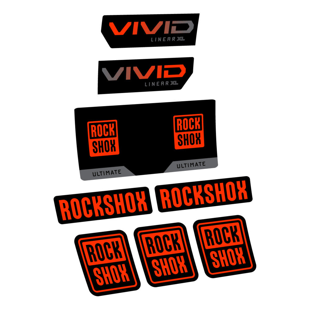 Decal RockShox Vivid Ultimate 2027, Rear Shox, bike sticker vinyl
