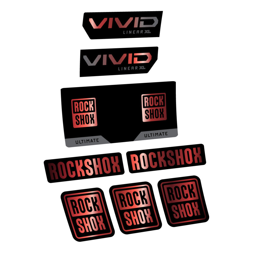 Decal RockShox Vivid Ultimate 2027, Rear Shox, bike sticker vinyl