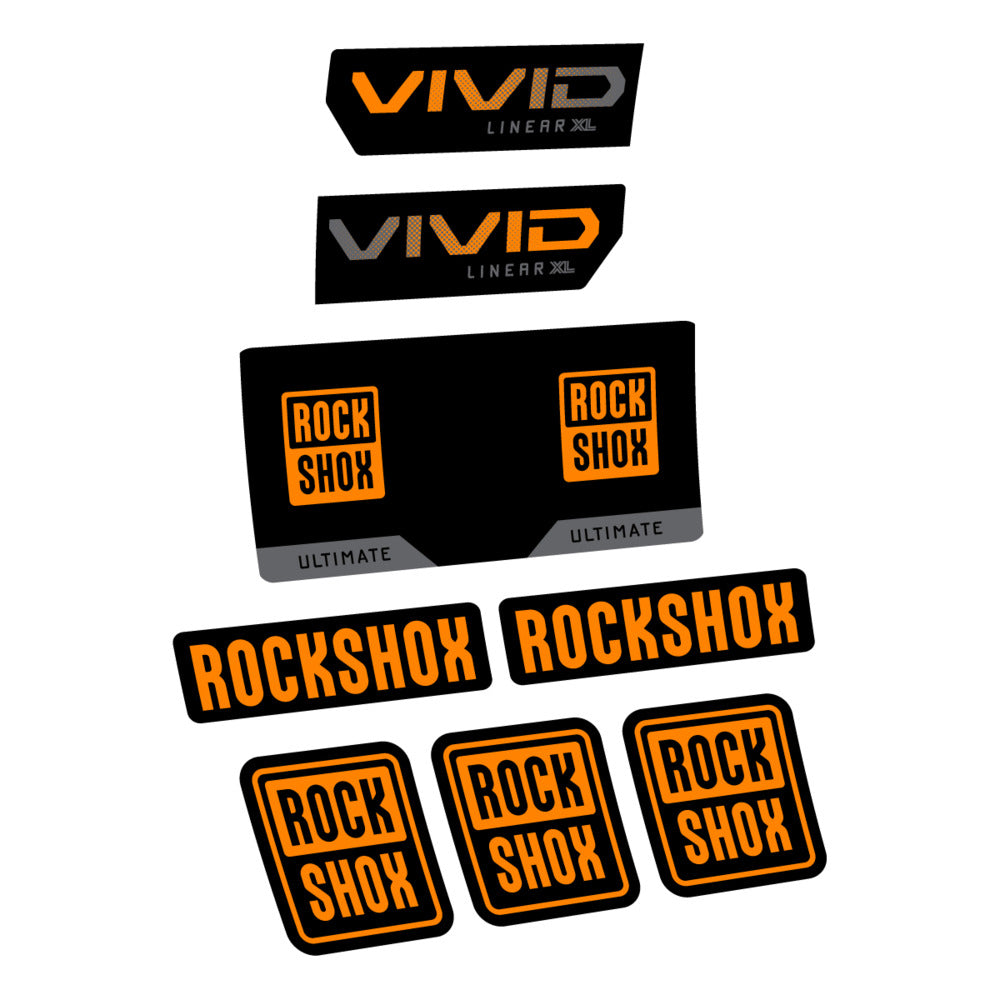 Decal RockShox Vivid Ultimate 2027, Rear Shox, bike sticker vinyl
