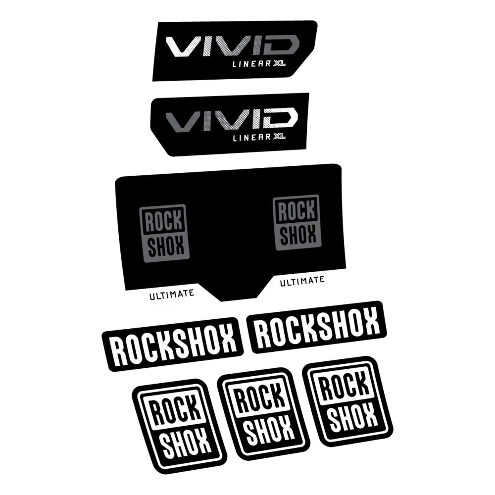 Decal RockShox Vivid Ultimate Flight Attendant 2027, Rear Shox, bike sticker vinyl