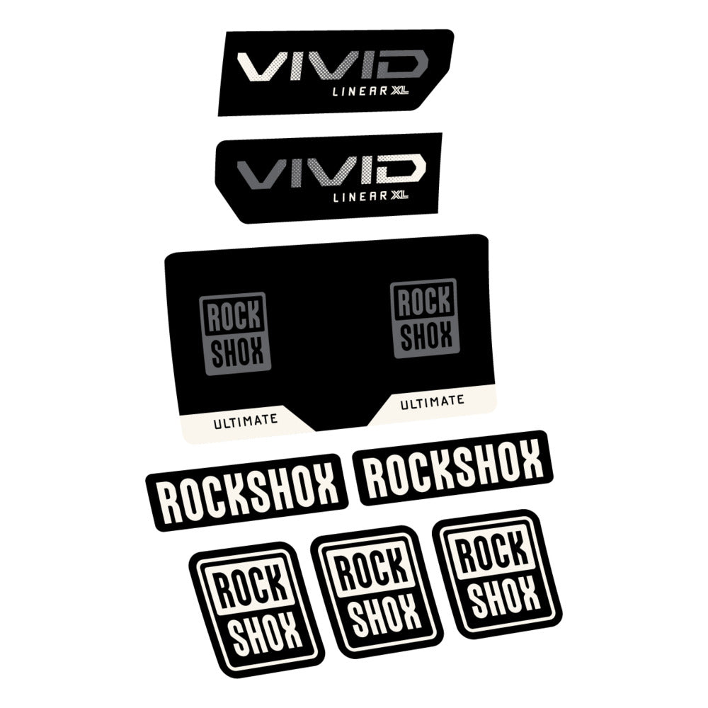 Decal RockShox Vivid Ultimate Flight Attendant 2027, Rear Shox, bike sticker vinyl