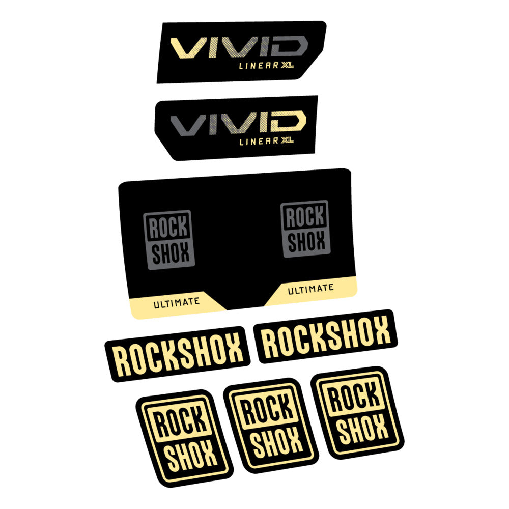 Decal RockShox Vivid Ultimate Flight Attendant 2027, Rear Shox, bike sticker vinyl