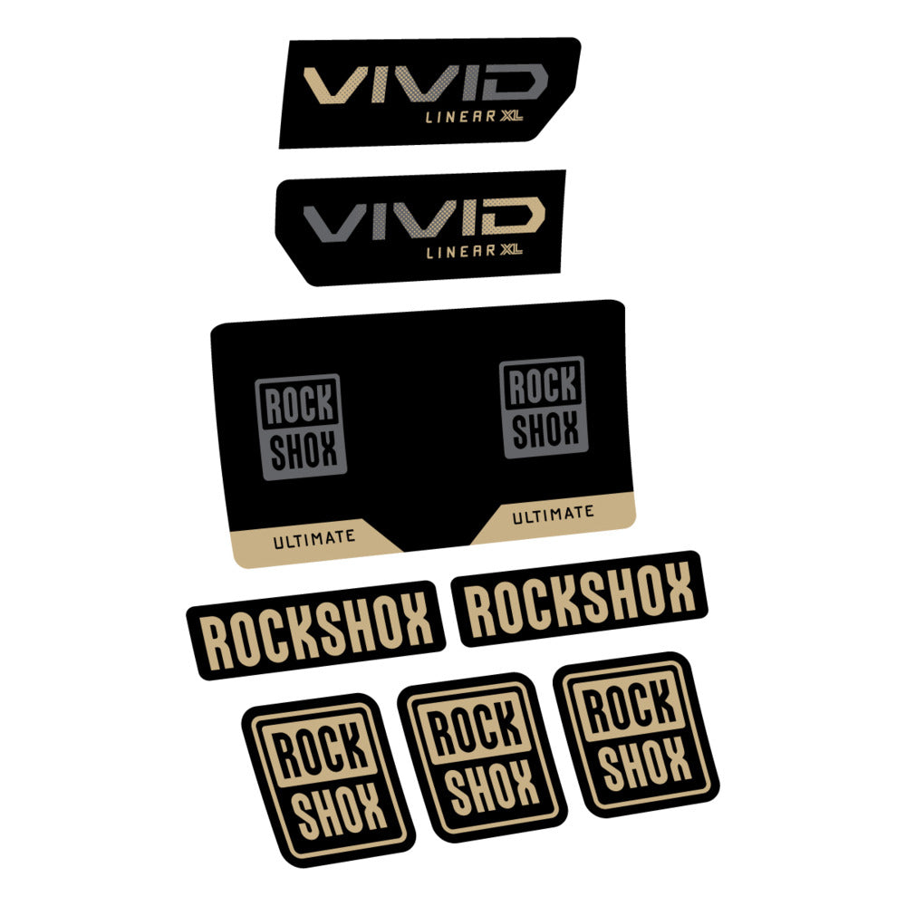 Decal RockShox Vivid Ultimate Flight Attendant 2027, Rear Shox, bike sticker vinyl