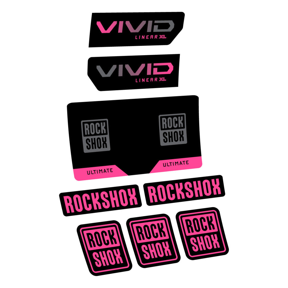 Decal RockShox Vivid Ultimate Flight Attendant 2027, Rear Shox, bike sticker vinyl