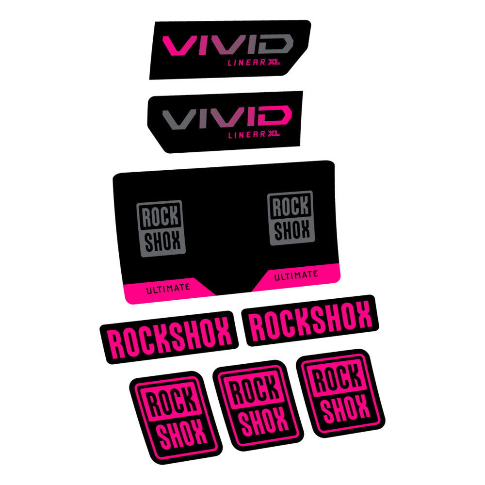 Decal RockShox Vivid Ultimate Flight Attendant 2027, Rear Shox, bike sticker vinyl