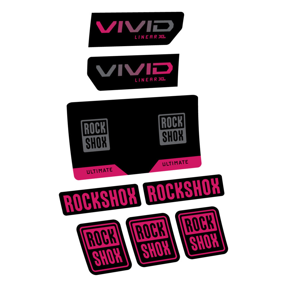 Decal RockShox Vivid Ultimate Flight Attendant 2027, Rear Shox, bike sticker vinyl