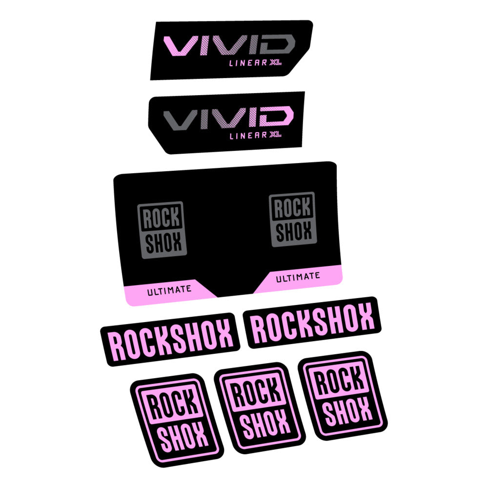 Decal RockShox Vivid Ultimate Flight Attendant 2027, Rear Shox, bike sticker vinyl