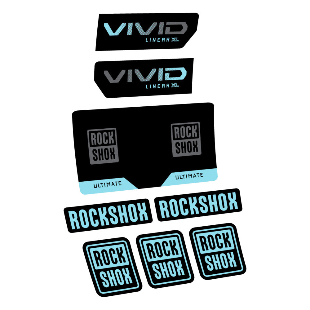 Decal RockShox Vivid Ultimate Flight Attendant 2027, Rear Shox, bike sticker vinyl