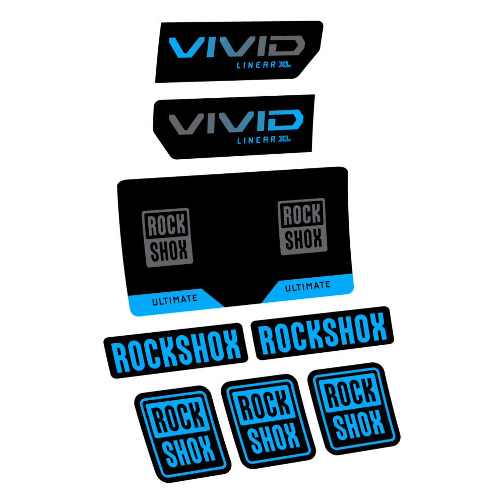 Decal RockShox Vivid Ultimate Flight Attendant 2027, Rear Shox, bike sticker vinyl