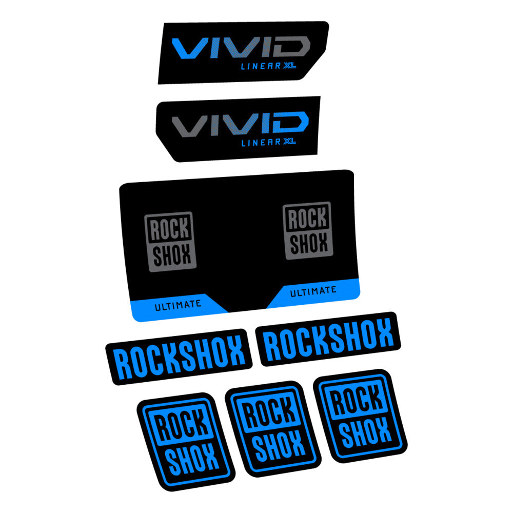 Decal RockShox Vivid Ultimate Flight Attendant 2027, Rear Shox, bike sticker vinyl