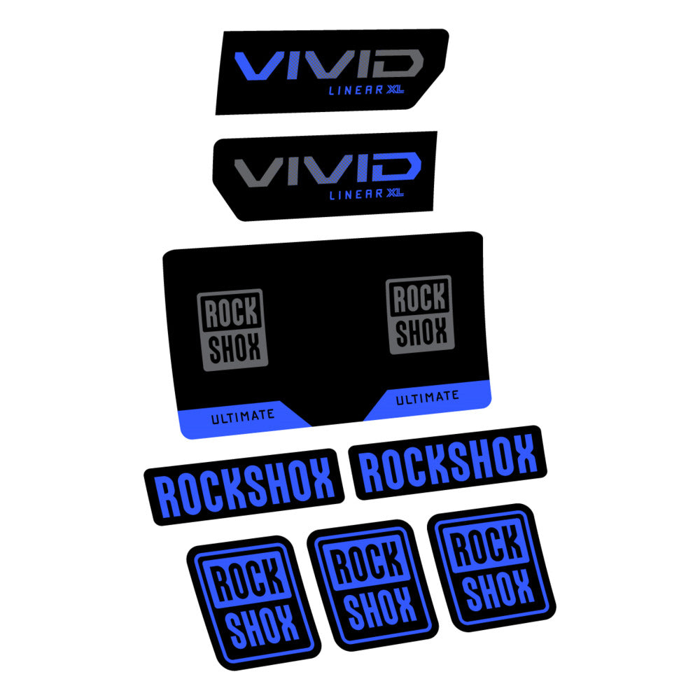 Decal RockShox Vivid Ultimate Flight Attendant 2027, Rear Shox, bike sticker vinyl
