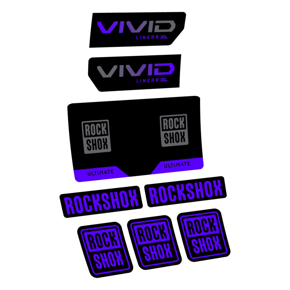 Decal RockShox Vivid Ultimate Flight Attendant 2027, Rear Shox, bike sticker vinyl