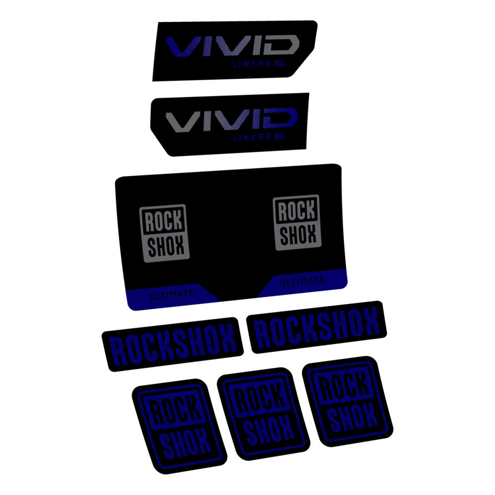 Decal RockShox Vivid Ultimate Flight Attendant 2027, Rear Shox, bike sticker vinyl