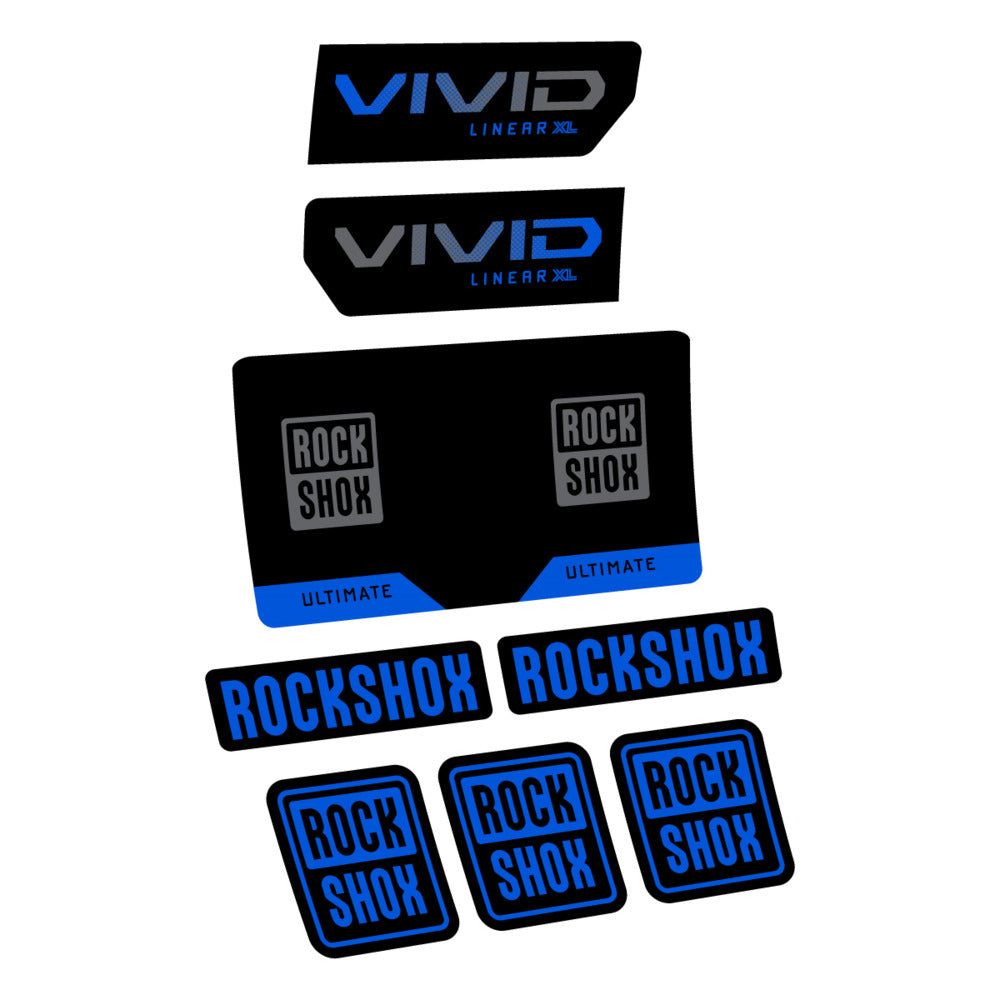 Decal RockShox Vivid Ultimate Flight Attendant 2027, Rear Shox, bike sticker vinyl