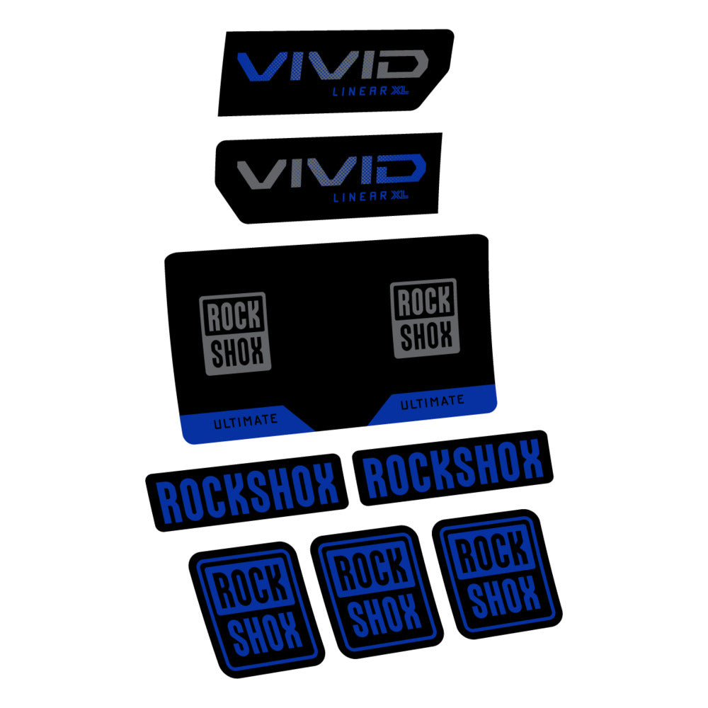 Decal RockShox Vivid Ultimate Flight Attendant 2027, Rear Shox, bike sticker vinyl