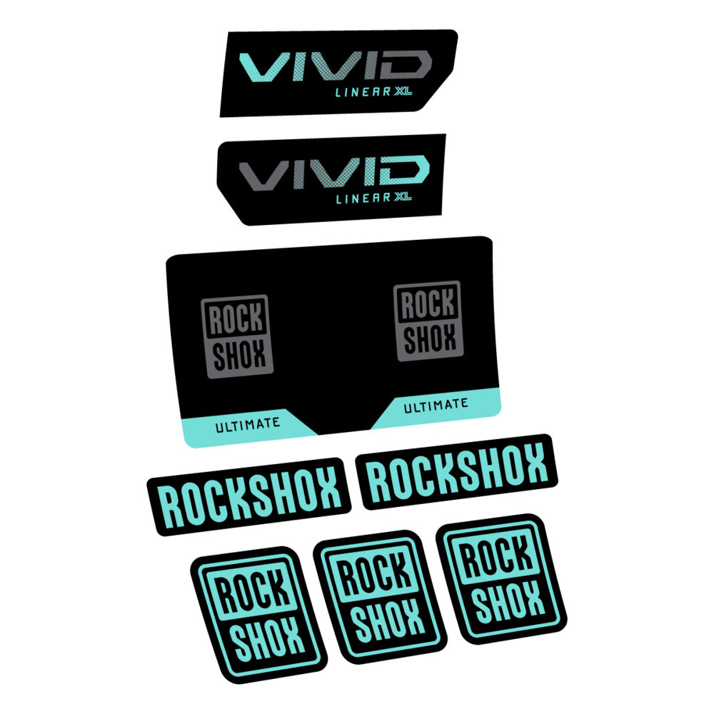 Decal RockShox Vivid Ultimate Flight Attendant 2027, Rear Shox, bike sticker vinyl