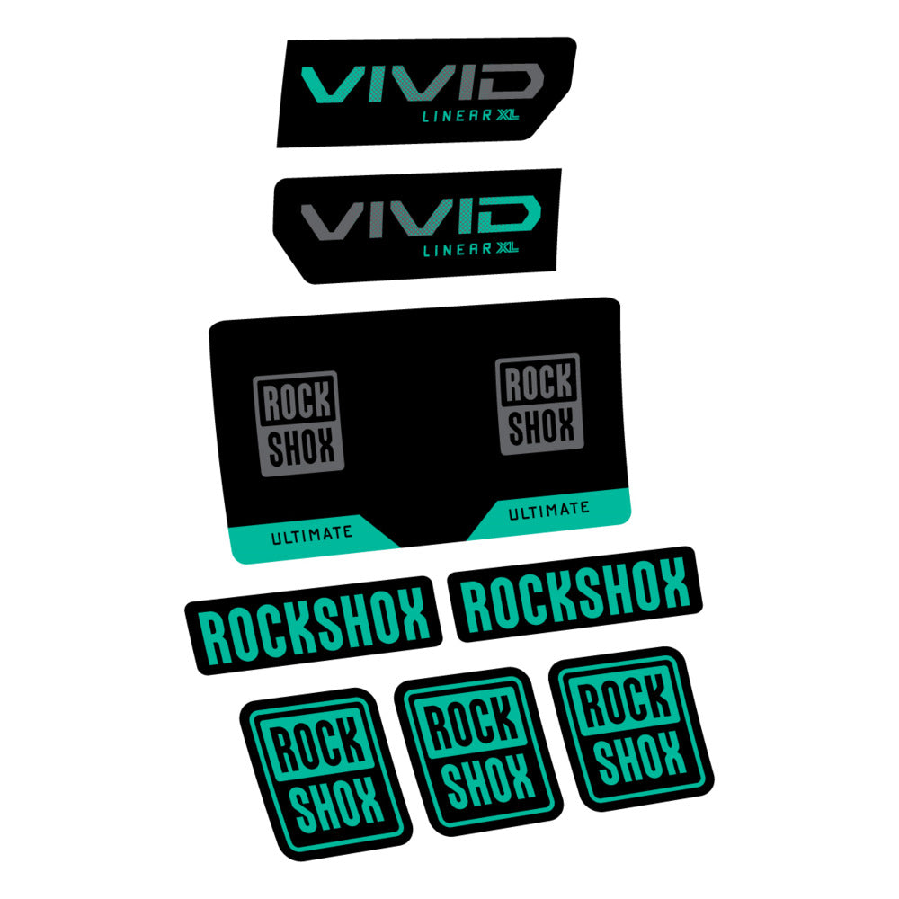 Decal RockShox Vivid Ultimate Flight Attendant 2027, Rear Shox, bike sticker vinyl