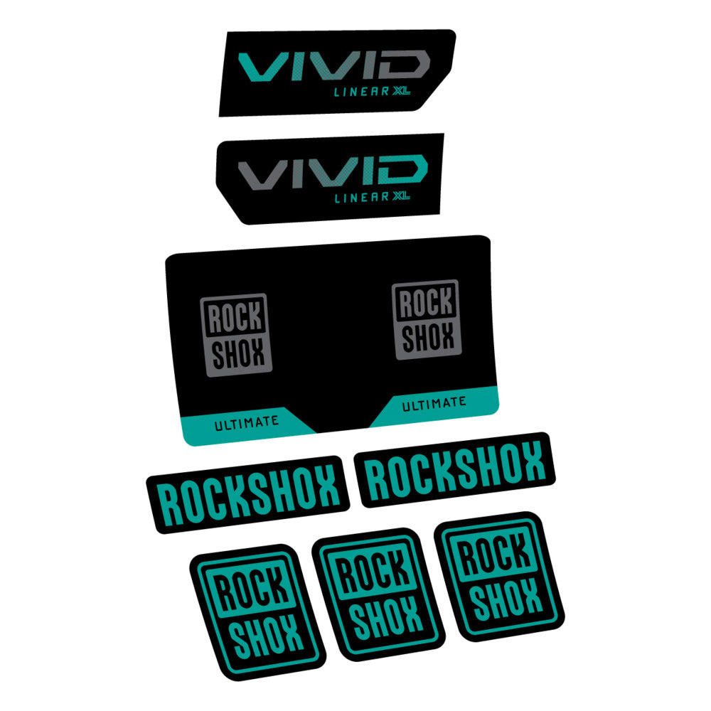 Decal RockShox Vivid Ultimate Flight Attendant 2027, Rear Shox, bike sticker vinyl