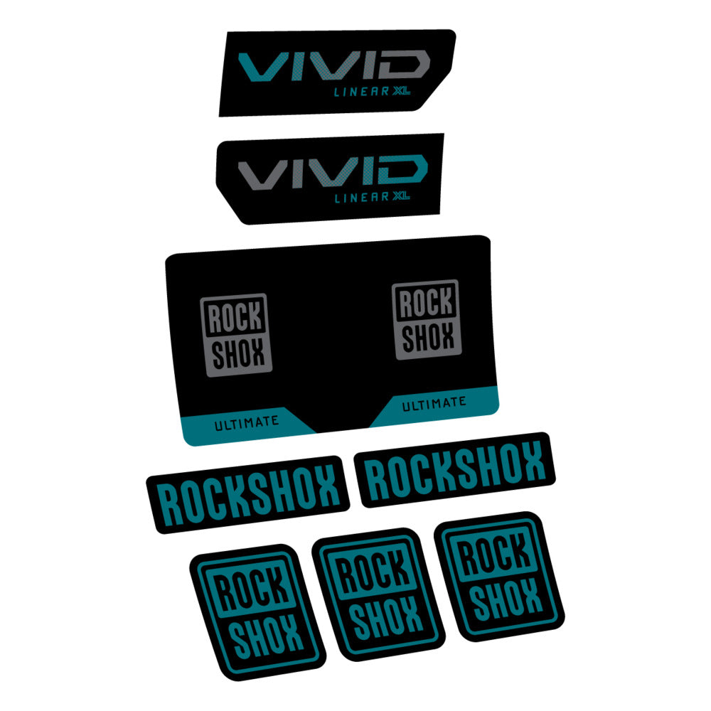 Decal RockShox Vivid Ultimate Flight Attendant 2027, Rear Shox, bike sticker vinyl