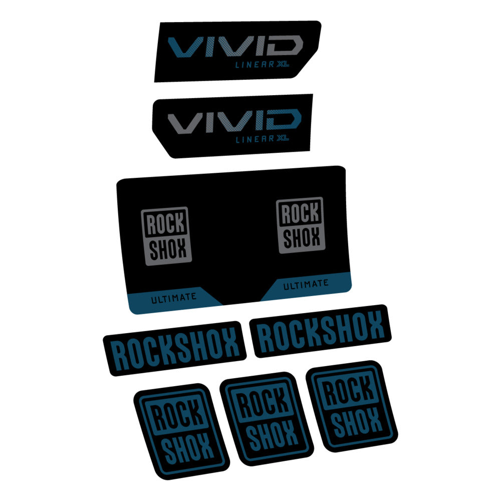 Decal RockShox Vivid Ultimate Flight Attendant 2027, Rear Shox, bike sticker vinyl