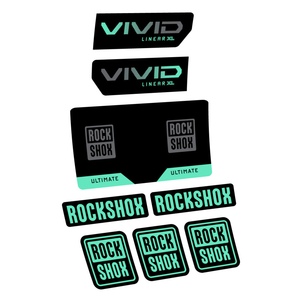 Decal RockShox Vivid Ultimate Flight Attendant 2027, Rear Shox, bike sticker vinyl