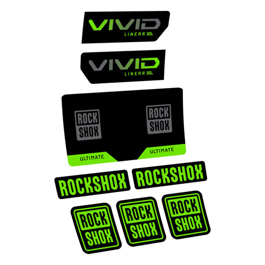Decal RockShox Vivid Ultimate Flight Attendant 2027, Rear Shox, bike sticker vinyl