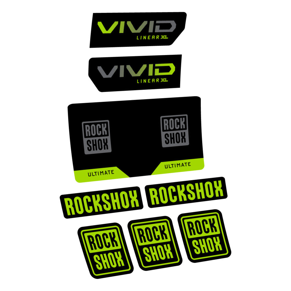 Decal RockShox Vivid Ultimate Flight Attendant 2027, Rear Shox, bike sticker vinyl