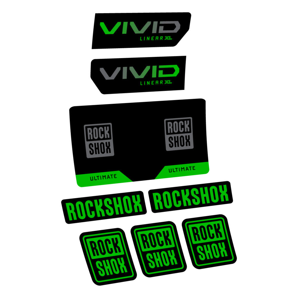 Decal RockShox Vivid Ultimate Flight Attendant 2027, Rear Shox, bike sticker vinyl