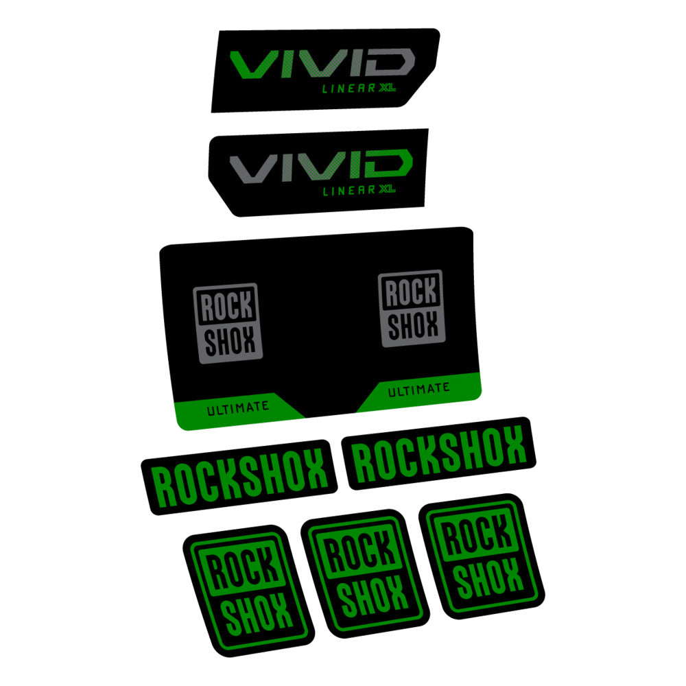 Decal RockShox Vivid Ultimate Flight Attendant 2027, Rear Shox, bike sticker vinyl