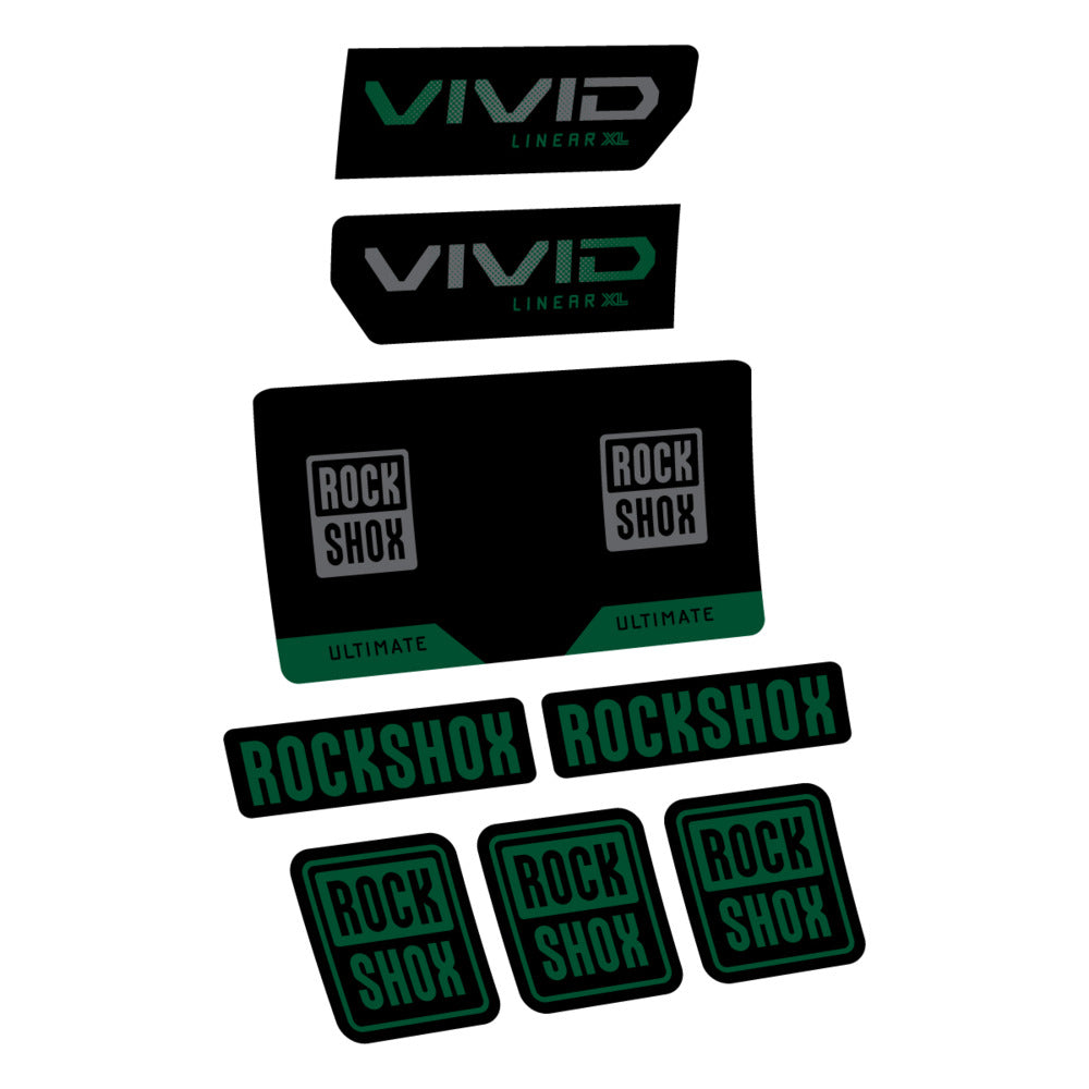 Decal RockShox Vivid Ultimate Flight Attendant 2027, Rear Shox, bike sticker vinyl