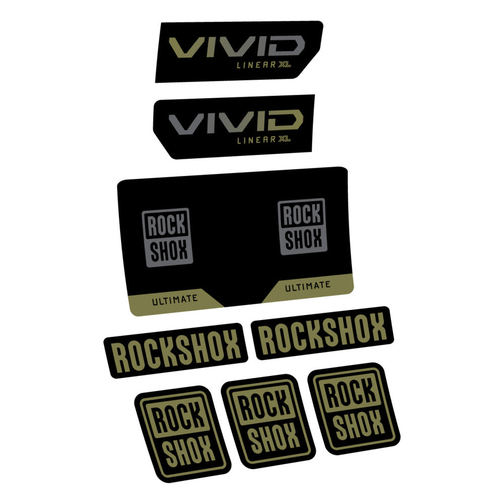 Decal RockShox Vivid Ultimate Flight Attendant 2027, Rear Shox, bike sticker vinyl