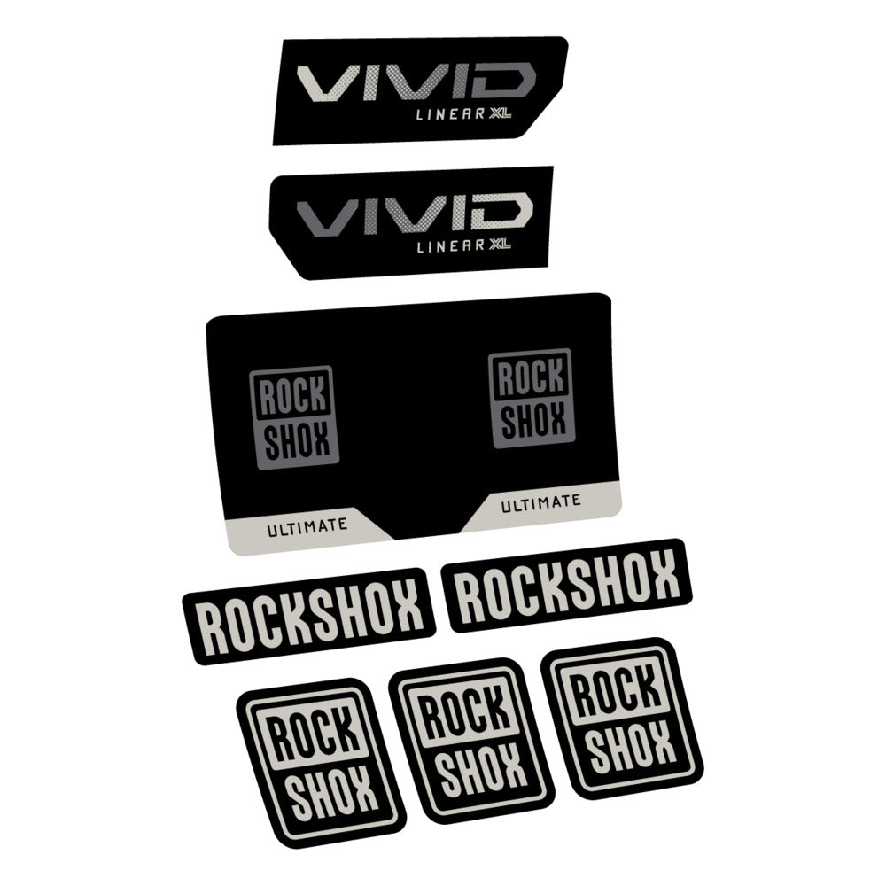 Decal RockShox Vivid Ultimate Flight Attendant 2027, Rear Shox, bike sticker vinyl