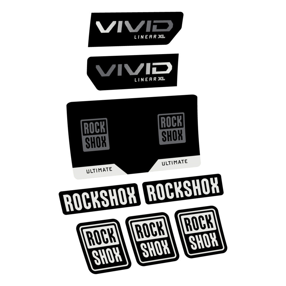 Decal RockShox Vivid Ultimate Flight Attendant 2027, Rear Shox, bike sticker vinyl