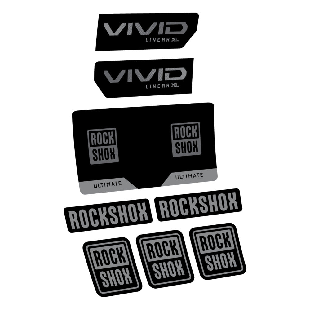 Decal RockShox Vivid Ultimate Flight Attendant 2027, Rear Shox, bike sticker vinyl