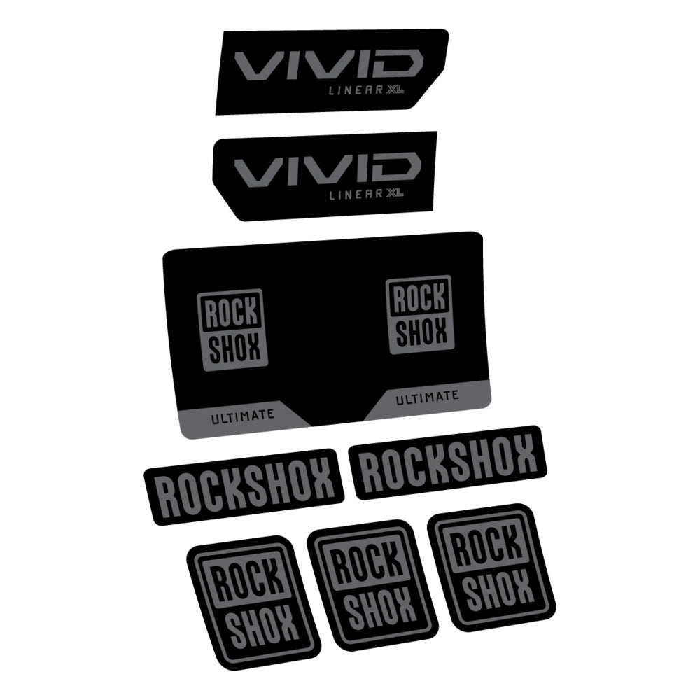 Decal RockShox Vivid Ultimate Flight Attendant 2027, Rear Shox, bike sticker vinyl