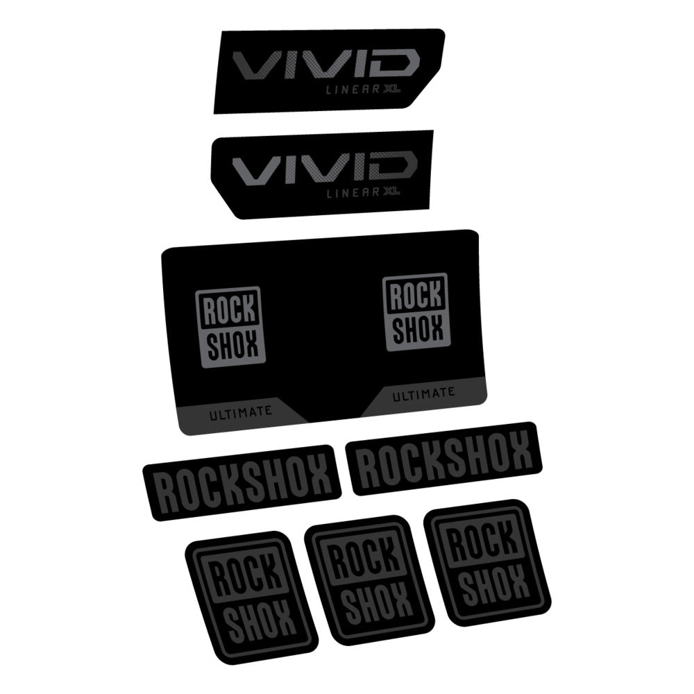 Decal RockShox Vivid Ultimate Flight Attendant 2027, Rear Shox, bike sticker vinyl