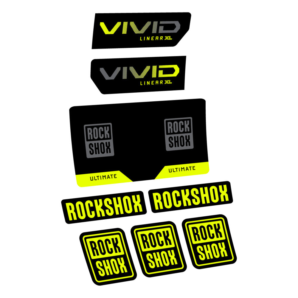 Decal RockShox Vivid Ultimate Flight Attendant 2027, Rear Shox, bike sticker vinyl