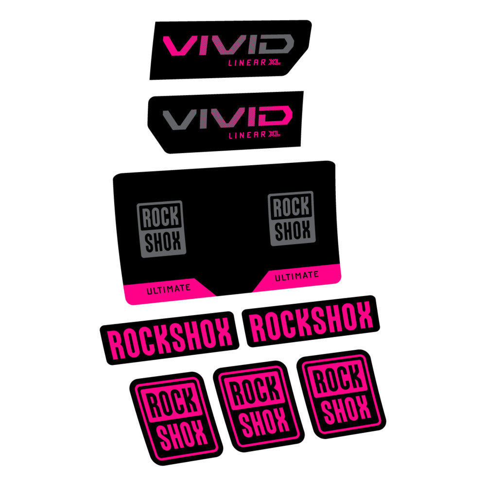 Decal RockShox Vivid Ultimate Flight Attendant 2027, Rear Shox, bike sticker vinyl