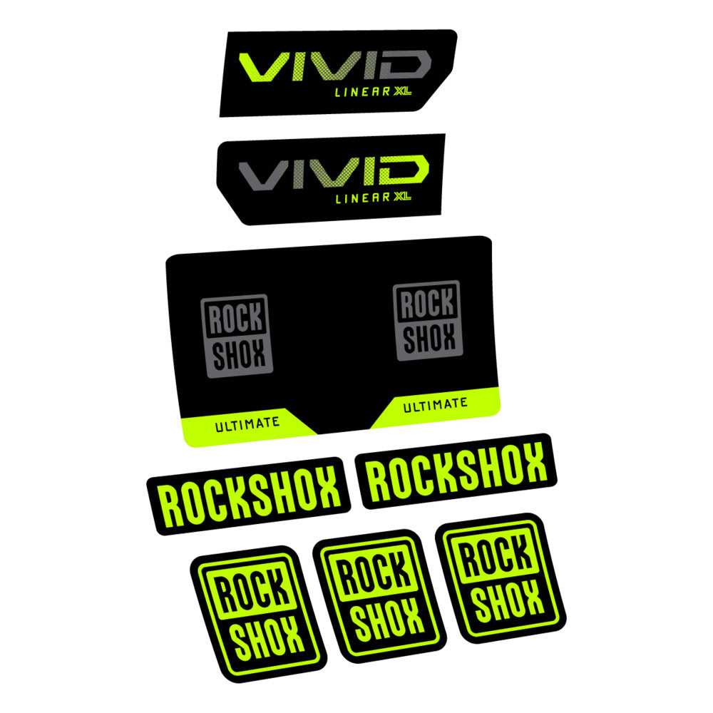 Decal RockShox Vivid Ultimate Flight Attendant 2027, Rear Shox, bike sticker vinyl