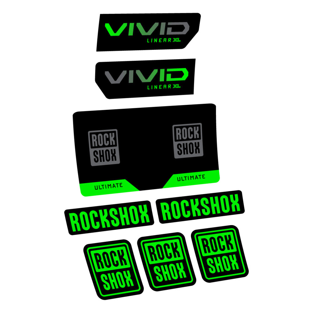 Decal RockShox Vivid Ultimate Flight Attendant 2027, Rear Shox, bike sticker vinyl