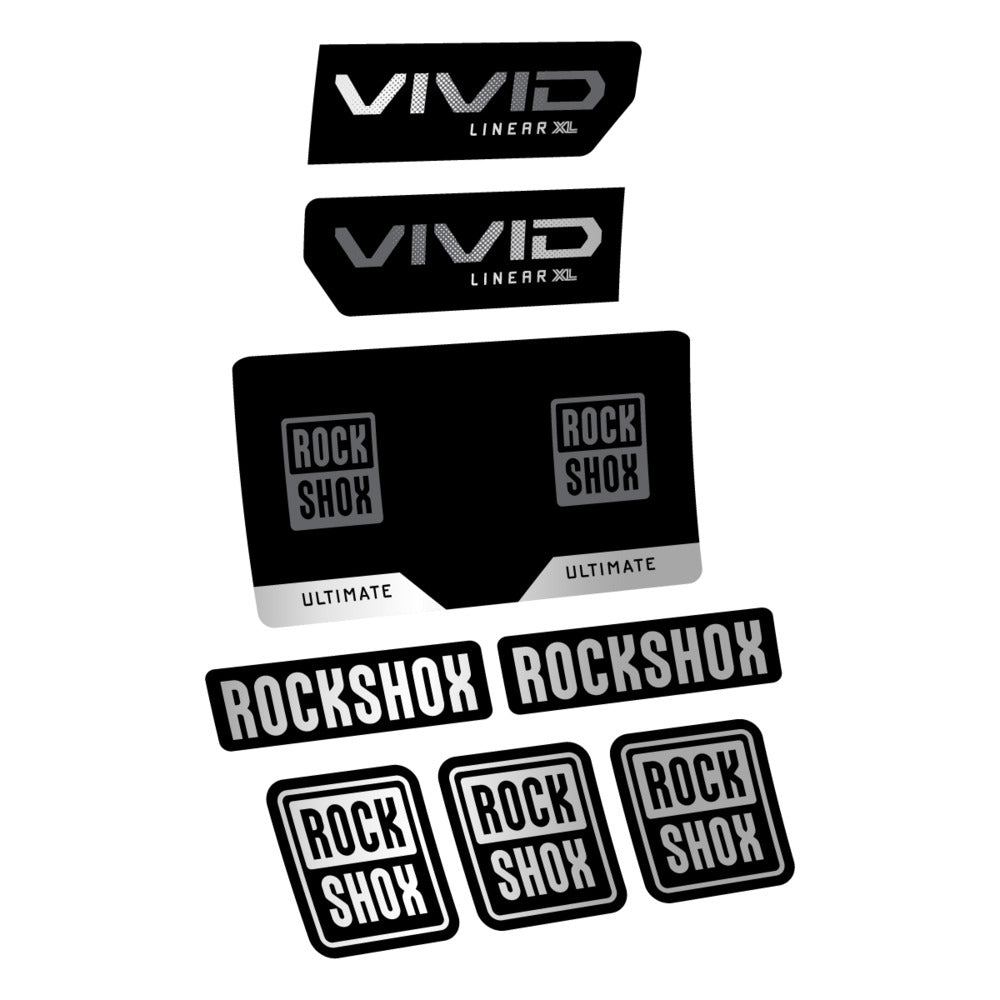 Decal RockShox Vivid Ultimate Flight Attendant 2027, Rear Shox, bike sticker vinyl