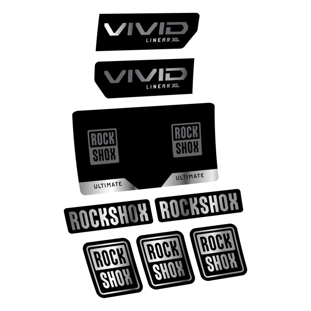 Decal RockShox Vivid Ultimate Flight Attendant 2027, Rear Shox, bike sticker vinyl