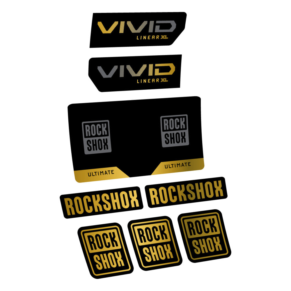 Decal RockShox Vivid Ultimate Flight Attendant 2027, Rear Shox, bike sticker vinyl