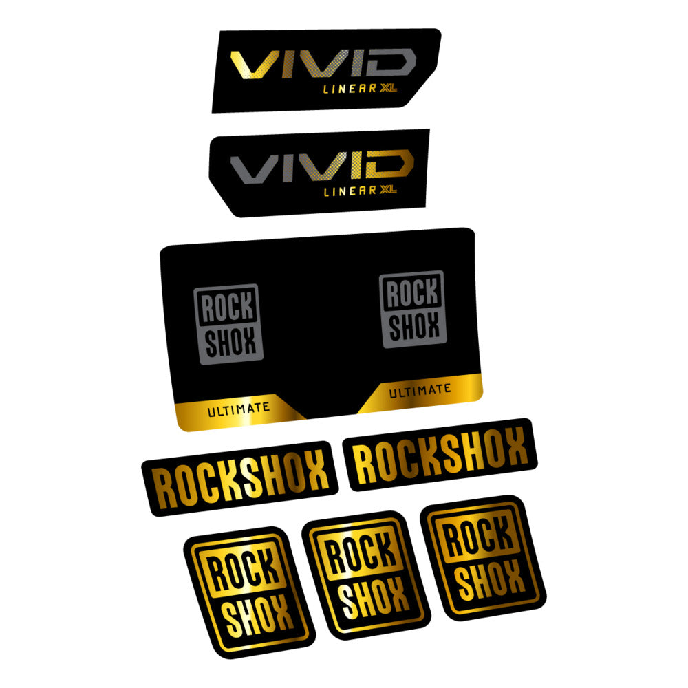 Decal RockShox Vivid Ultimate Flight Attendant 2027, Rear Shox, bike sticker vinyl